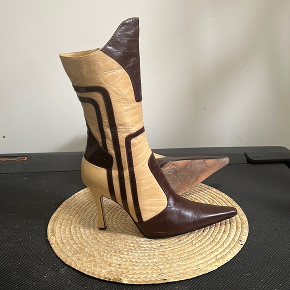 beeston Shoes - Beeston Leather Southwestern City Cowgirl Boot Size 9